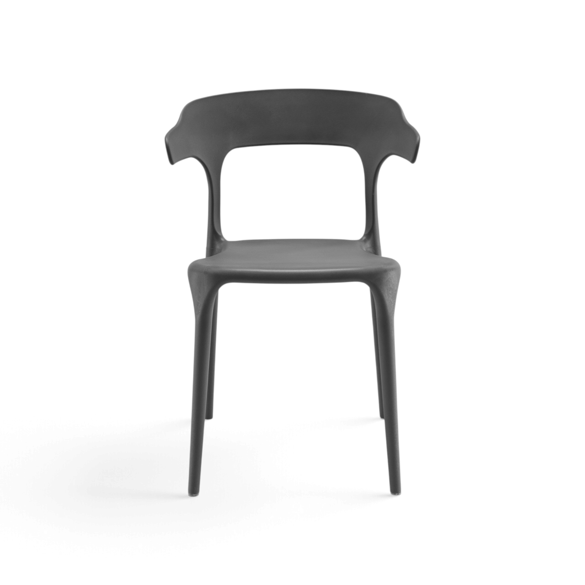 Set di sedie CODAQUES in polipropilene grigio, impilabili