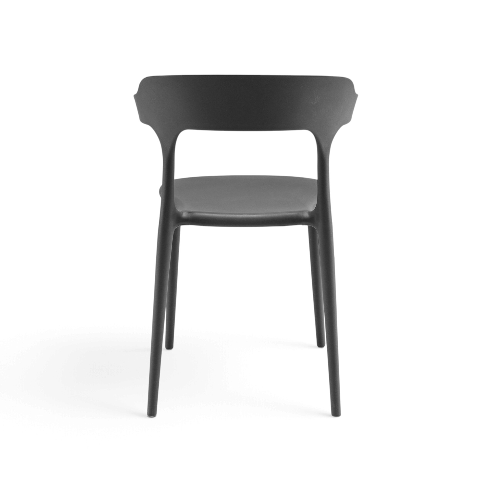 Set di sedie CODAQUES in polipropilene grigio, impilabili
