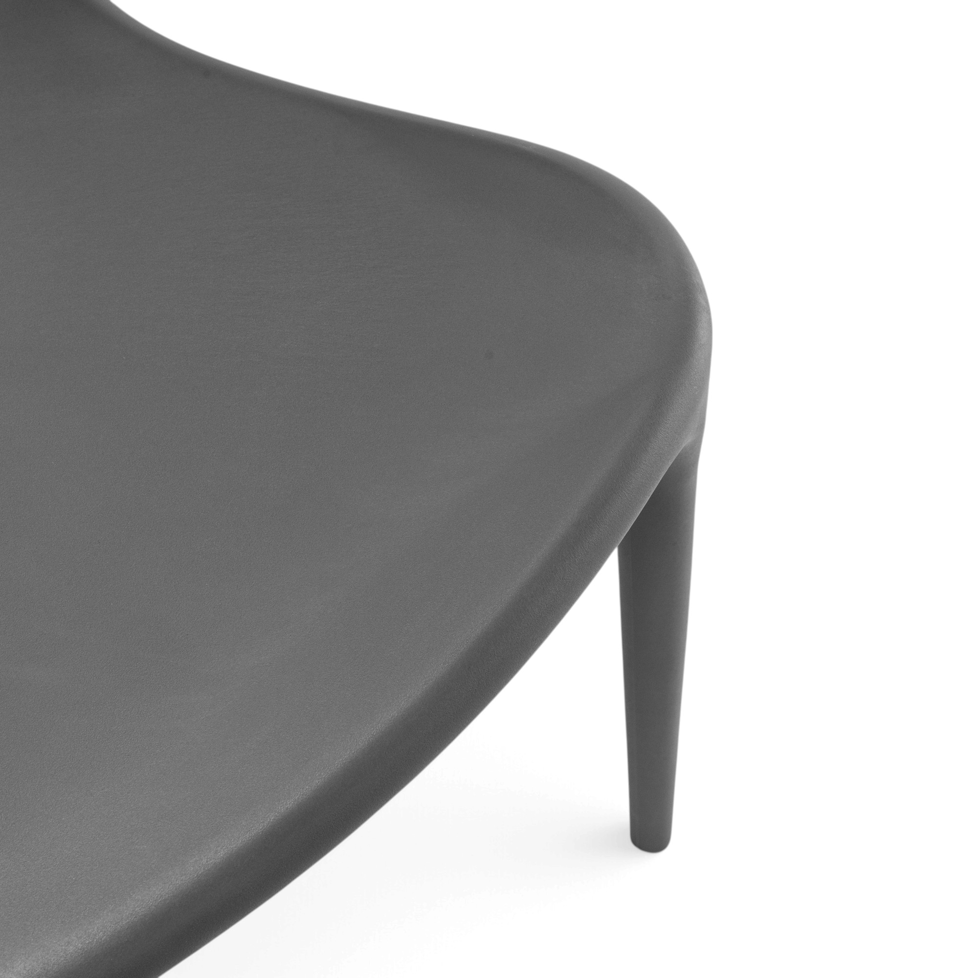 Set di sedie CODAQUES in polipropilene grigio, impilabili