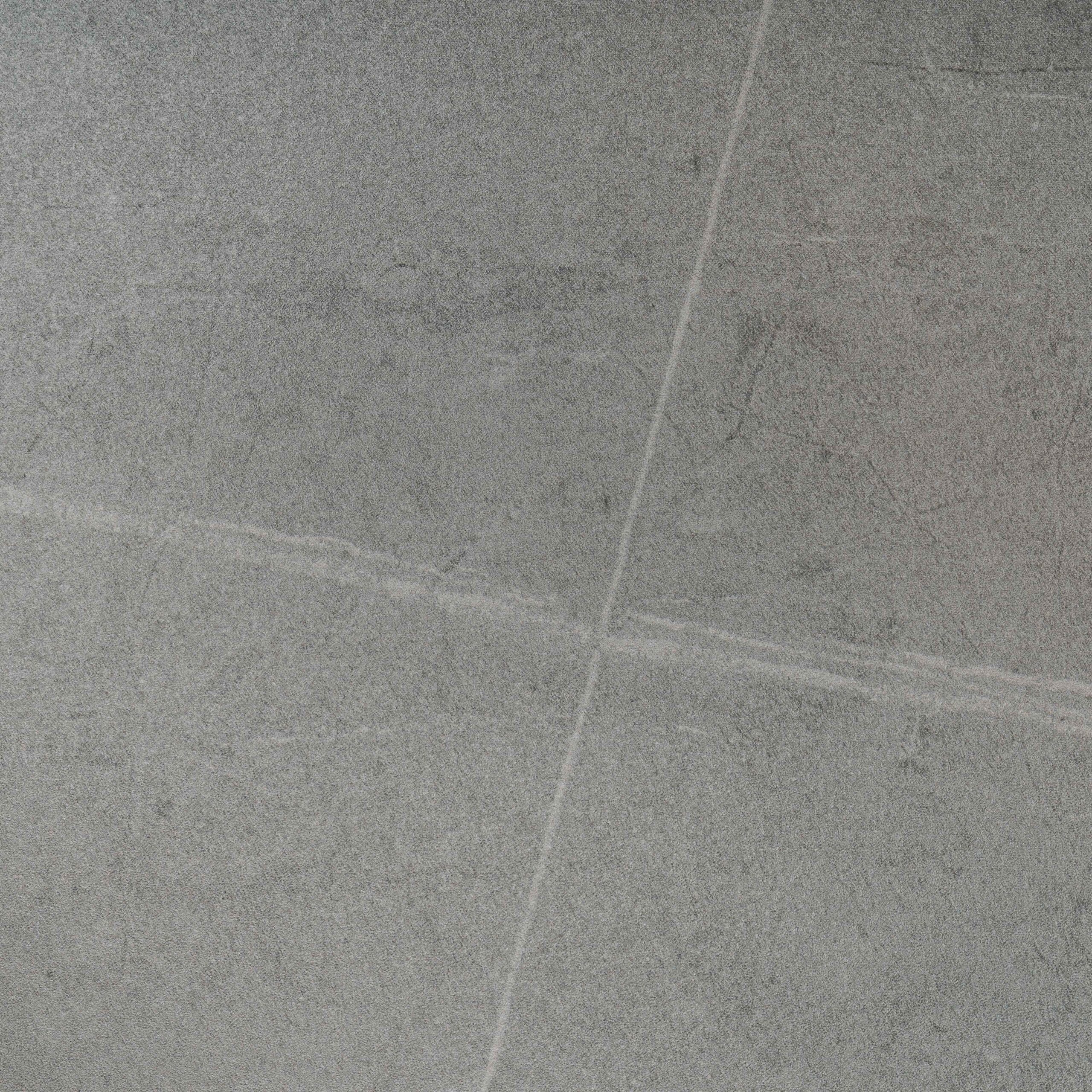 Tavolo BONIFACIO in ceramica,finitura effetto pietra grigio e gambe in metallo verniciato nero, allungabile 160×80x76 cm – 220×80x76 cm