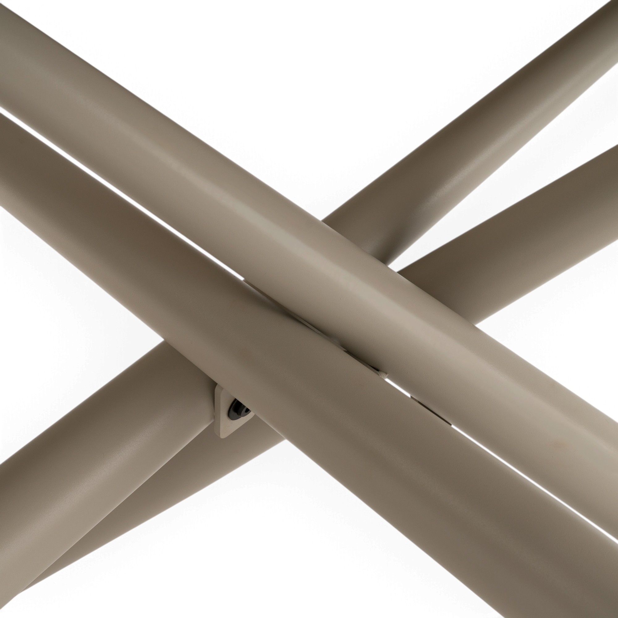 Tavolo BONIFACIO in ceramica,finitura effetto travertino e gambe in metallo verniciato beige, allungabile 160×80x76 cm – 220×80x76 cm