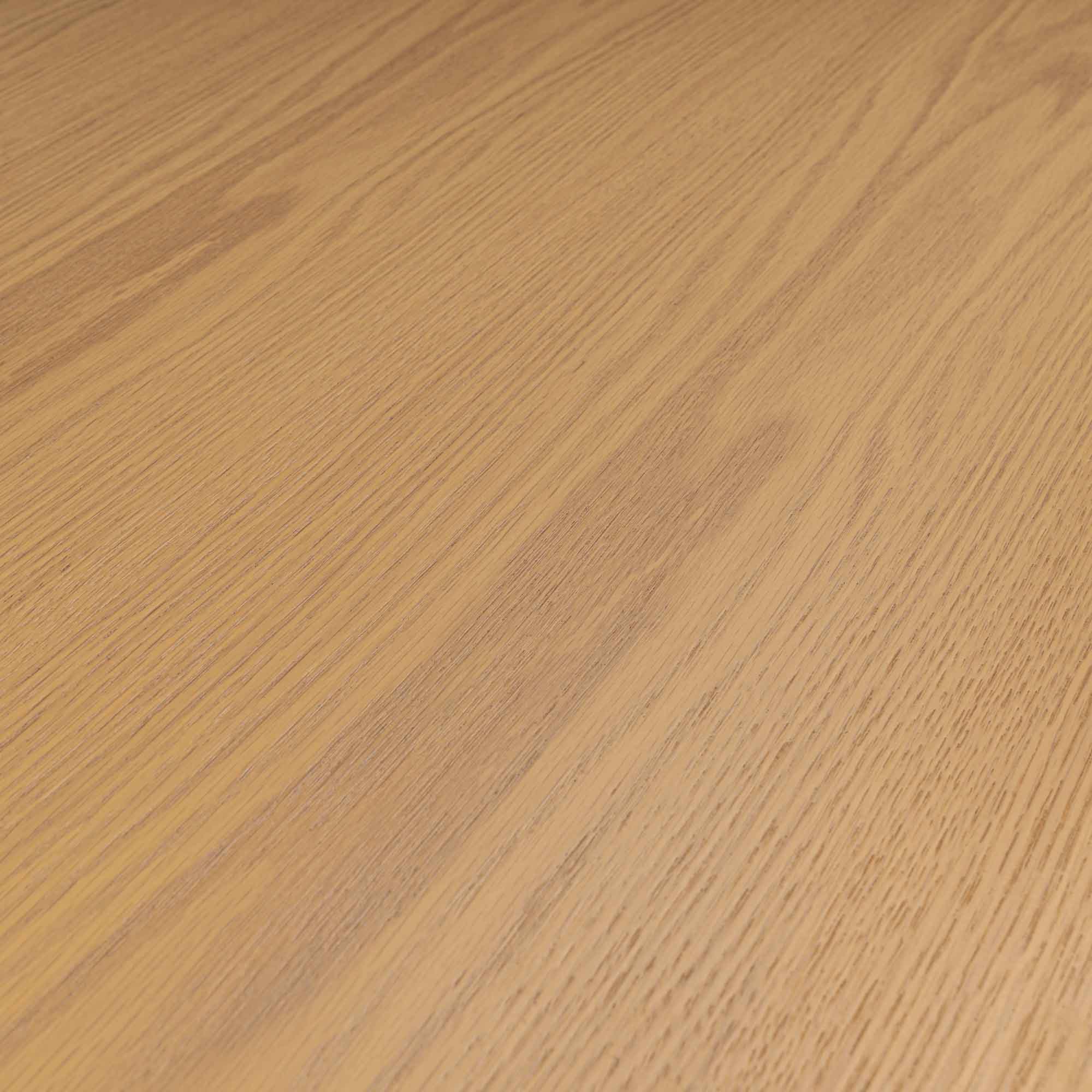 Tavolo FORTE DEI MARMI in legno impiallacciato rovere e gambe incrociate in metallo verniciato nero, allungabile 160×90x76 cm – 240×90x76 cm